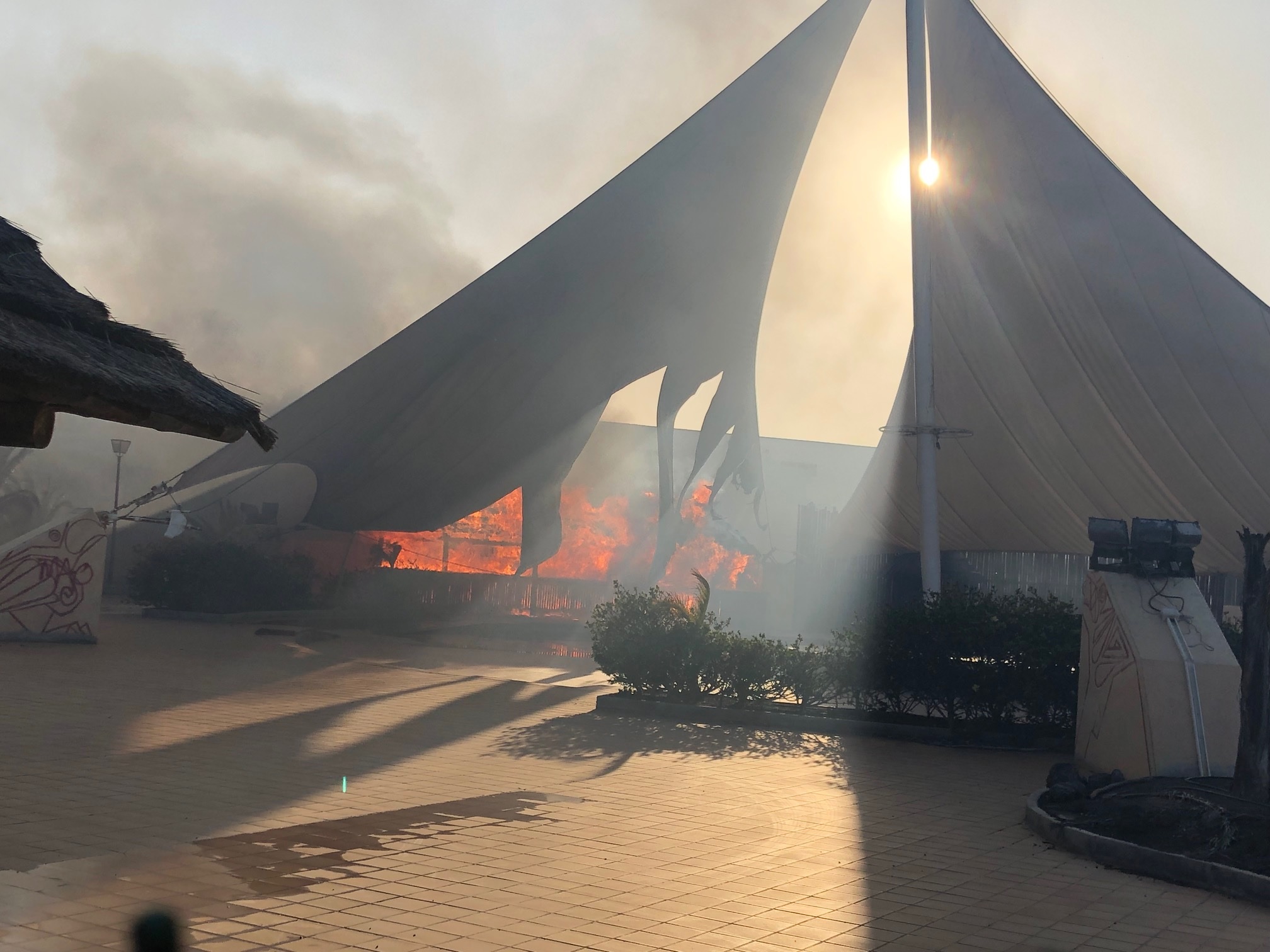 Incendio barco en baku