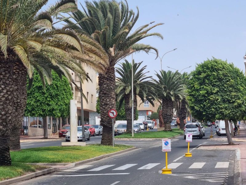 Obras de reasfaltado en Juan de Bethencourt