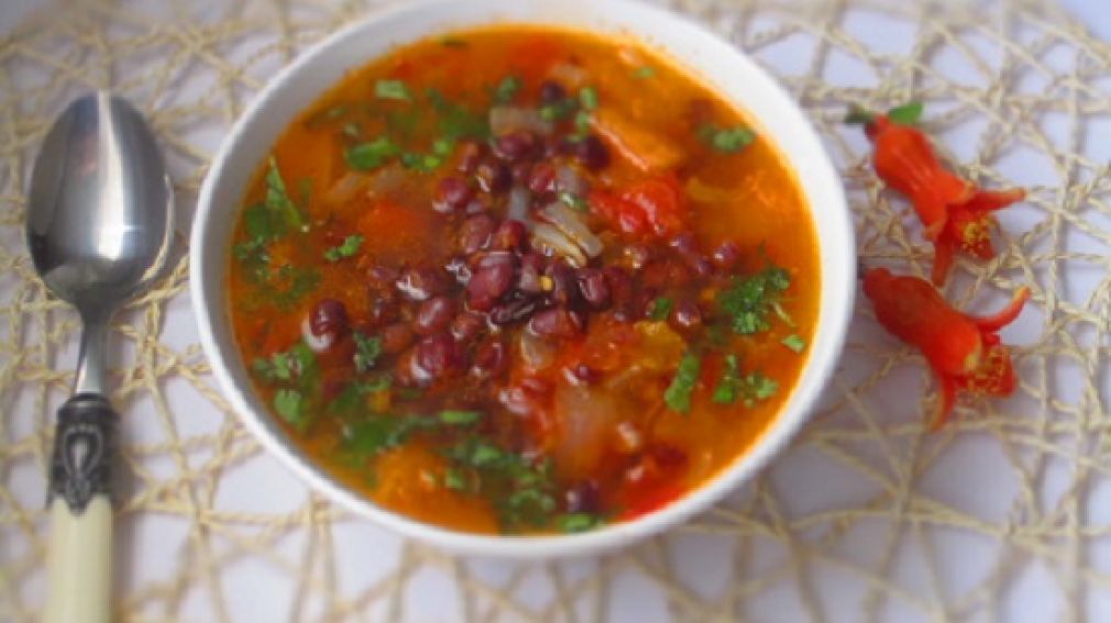 Sopa de Azukis y Calabaza