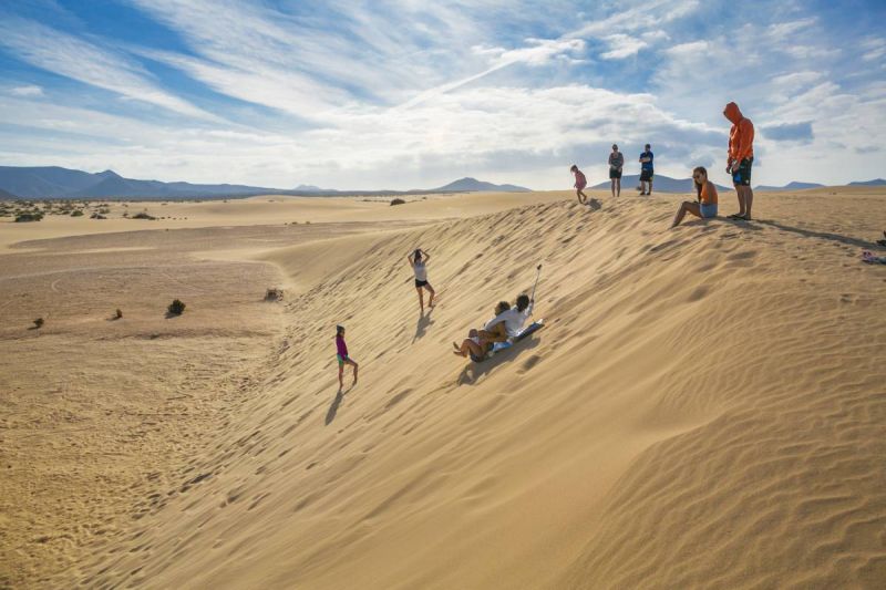 Dunas en el parque natural de Corralejo, al norte de Fuerteventura (Canarias).Gonzalo Azumendi