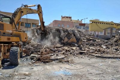 demolicion estacion de guaguas. aparcamiento
