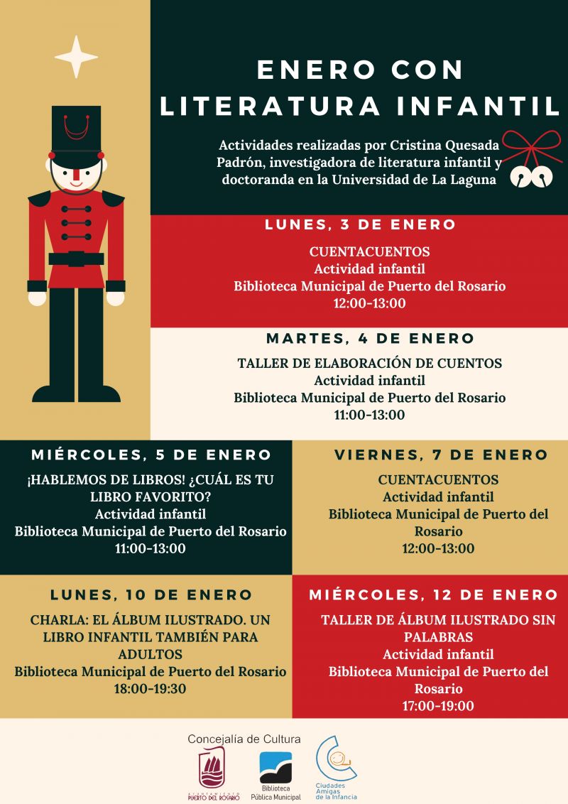 CARTEL ENERO con Literatura Infantil y Juvenil